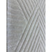 Hague Modern Plain Geometric Hand-Carved Hi-Low 3D Ridged Cut & Loop Textured Wool Ivory Rug