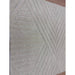 Hague Modern Plain Geometric Hand-Carved Hi-Low 3D Ridged Cut & Loop Textured Wool Ivory Rug