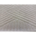 Hague Modern Plain Geometric Hand-Carved Hi-Low 3D Ridged Cut & Loop Textured Wool Ivory Rug