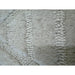 Hague Modern Plain Geometric Hand-Carved Hi-Low 3D Ridged Cut & Loop Textured Wool Ivory Rug