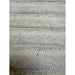 Hague Modern Plain Geometric Hand-Carved Hi-Low 3D Ridged Cut & Loop Textured Wool Ivory Rug