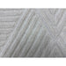 Hague Modern Plain Geometric Hand-Carved Hi-Low 3D Ridged Cut & Loop Textured Wool Ivory Rug