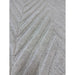 Hague Modern Plain Geometric Hand-Carved Hi-Low 3D Ridged Cut & Loop Textured Wool Ivory Rug