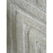 Hague Modern Plain Geometric Hand-Carved Hi-Low 3D Ridged Cut & Loop Textured Wool Ivory Rug