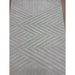 Hague Modern Plain Geometric Hand-Carved Hi-Low 3D Ridged Cut & Loop Textured Wool Ivory Rug