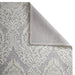 Hampton Damask Modern Abstract Distressed handgeweven wollen grijs/ivoor vloerkleed