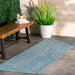 Hand-Braided Aqua Indoor Outdoor Rug 120cm