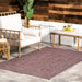 Hand-Braided Burgundy Indoor Outdoor Area Rug 150x240 cm