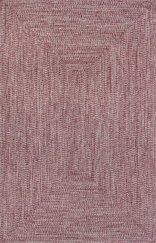 Hand-Braided Burgundy Indoor Outdoor Area Rug 150x240 cm
