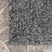 Hand-Braided Charcoal Area Rug for Indoor and Outdoor Use