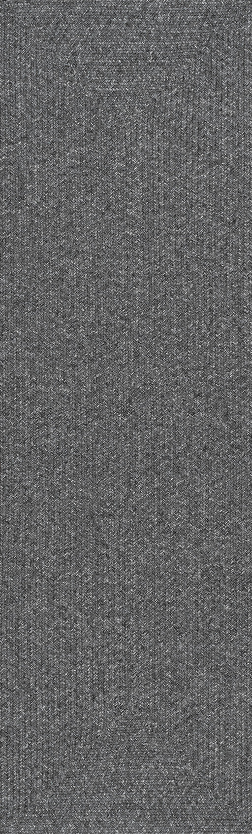 Hand-Braided Charcoal Area Rug for Indoor and Outdoor Use