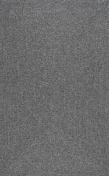 Hand-Braided Charcoal Indoor Outdoor Area Rug 120x180 cm