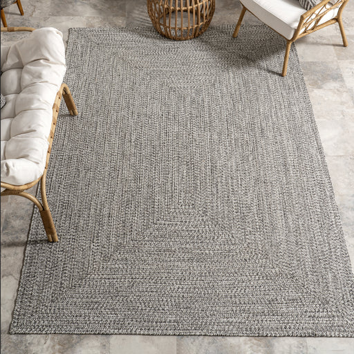 Hand-Braided Indoor Outdoor Rug 150cm Salt And Pepper