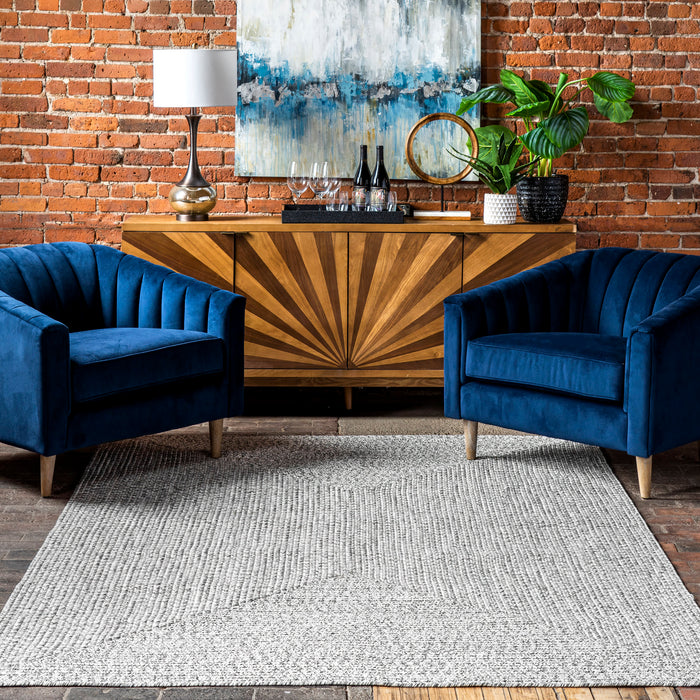 Hand-Braided Indoor Outdoor Rug 150cm Salt And Pepper