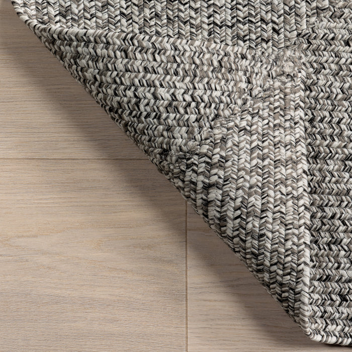 Hand-Braided Indoor Outdoor Rug 150cm Salt And Pepper
