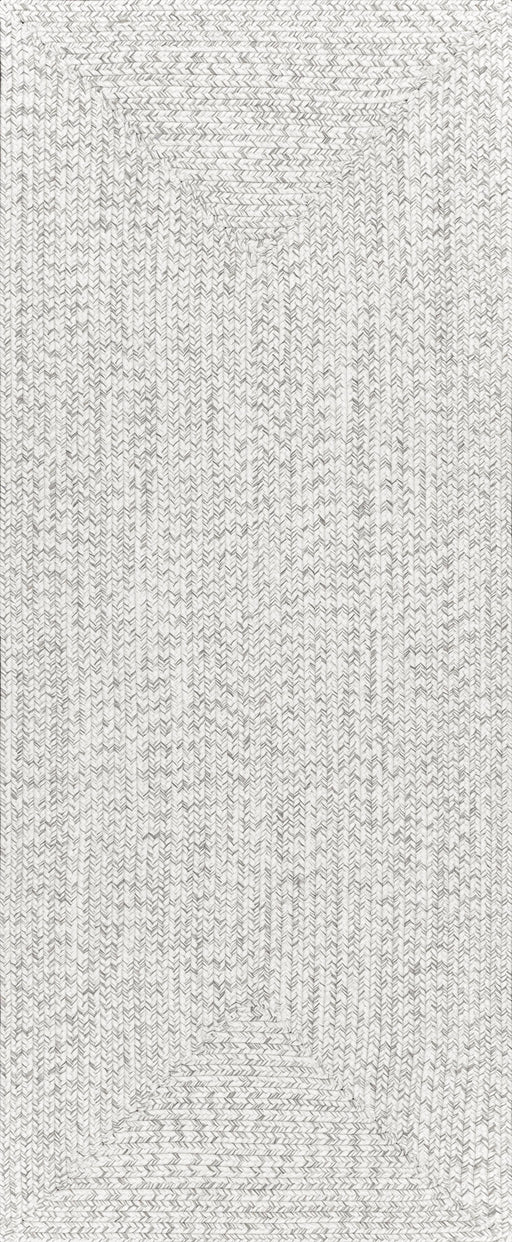 Hand-Braided Indoor Outdoor Rug 152 cm Ivory Color