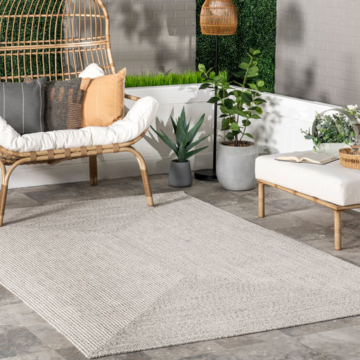 Hand-Braided Indoor Outdoor Rug 90x150 cm Ivory