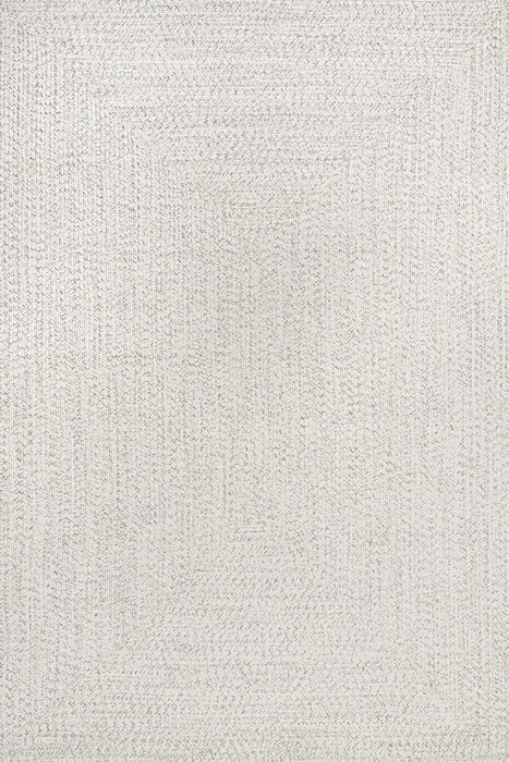 Hand-Braided Indoor Outdoor Rug 90x150 cm Ivory