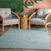 Hand-Braided Indoor Outdoor Rug in Aqua 120 cm