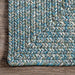 Hand-Braided Indoor Outdoor Rug in Aqua 120 cm