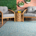 Hand-Braided Indoor Outdoor Rug in Aqua 120 cm