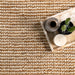 Hand Braided Jute Area Rug 120x180 cm in Ivory Color
