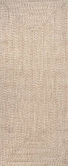 Hand-Braided Tan Indoor Outdoor Area Rug 120 x 180 cm