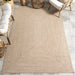 Hand-Braided Tan Indoor Outdoor Area Rug 120x180 cm