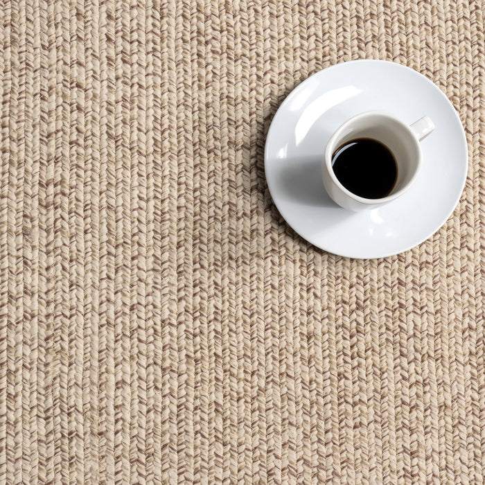 Hand-Braided Tan Indoor Outdoor Area Rug 120x180 cm