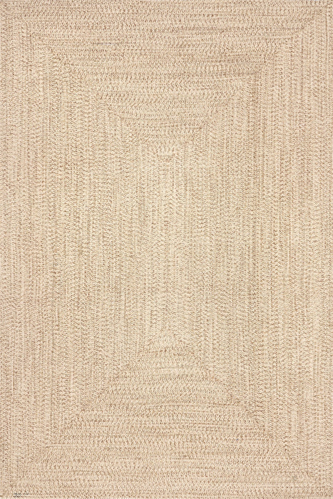 Hand-Braided Tan Indoor Outdoor Area Rug 120x180 cm