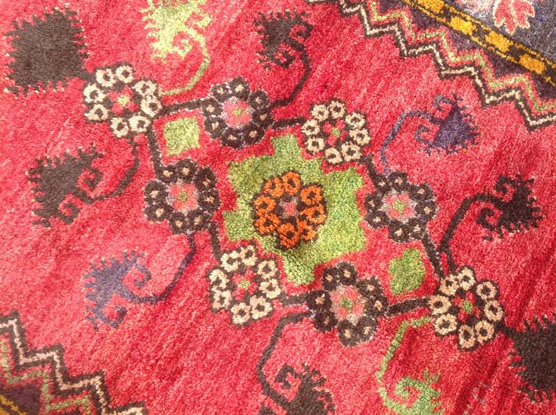 Hand Knotted 1940s Anatolian Wool Rug 239x155 cm