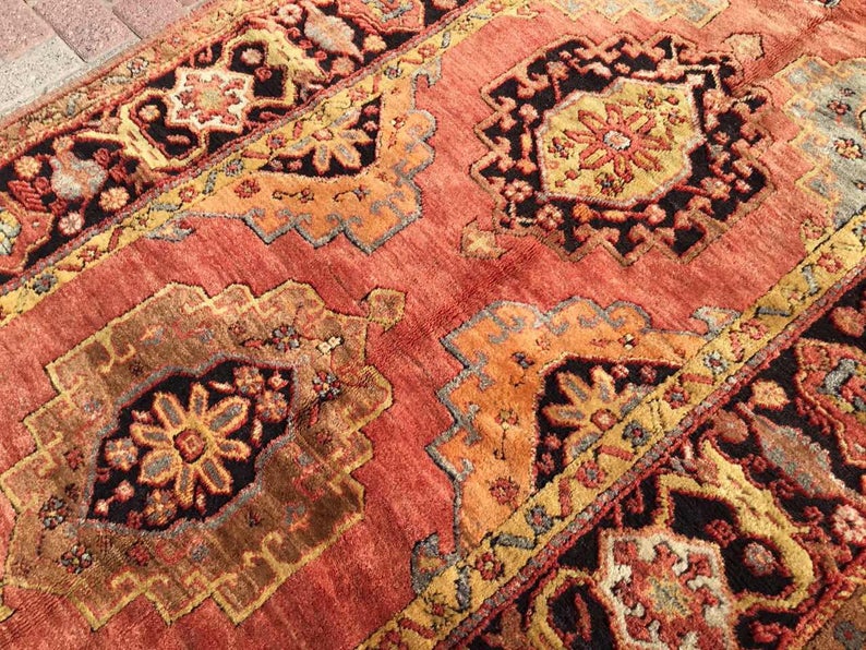 Hand Knotted 320cm x 147cm Vintage Area Rug