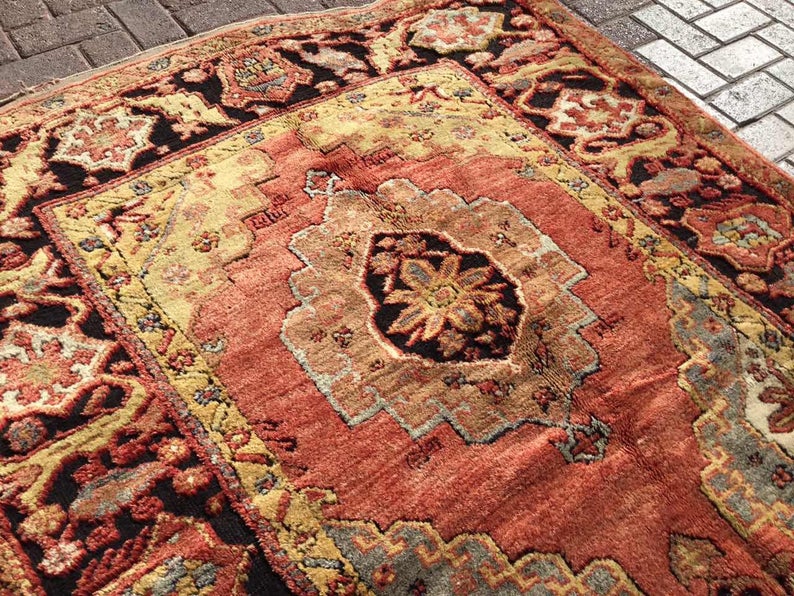 Hand Knotted 320cm x 147cm Vintage Area Rug