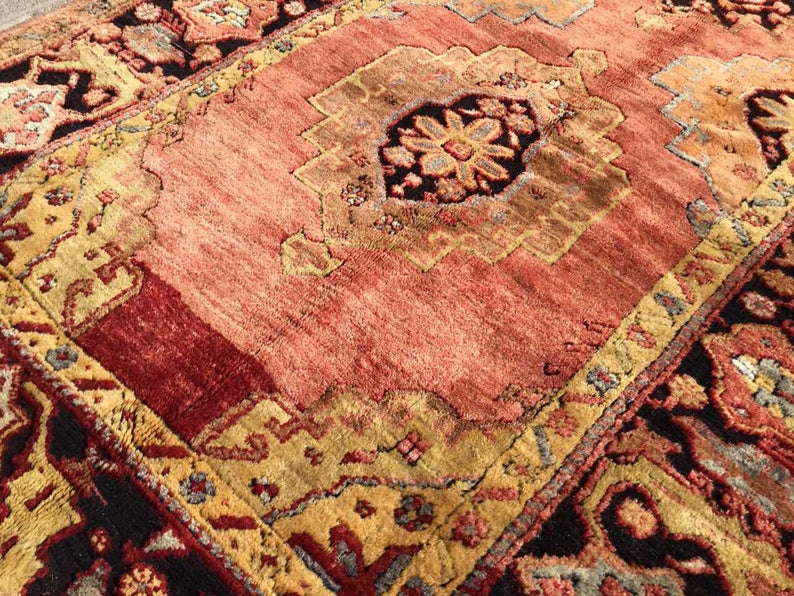 Hand Knotted 320cm x 147cm Vintage Area Rug