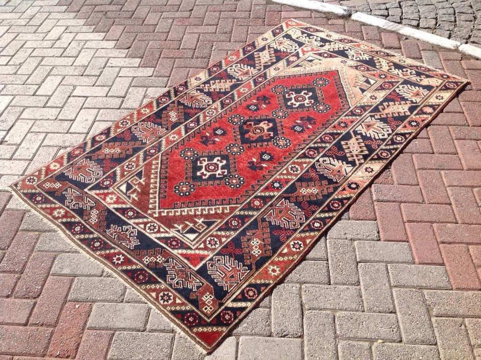 Hand Knotted Anatolian Area Rug 198cm x 119cm