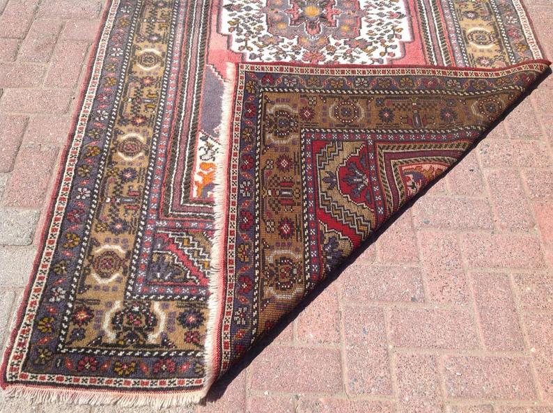 Hand Knotted Anatolian Area Rug 238 x 137 cm 1960s