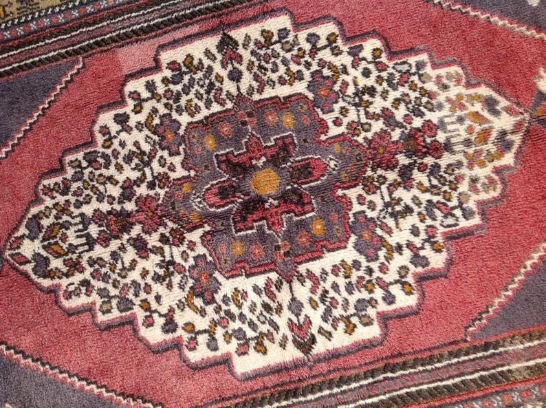 Hand Knotted Anatolian Area Rug 238 x 137 cm 1960s