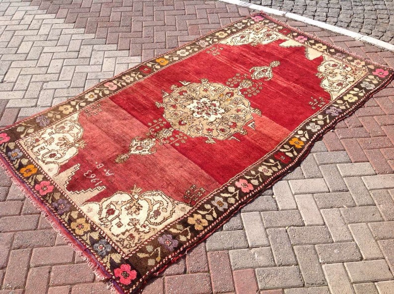 Hand Knotted Anatolian Area Rug 257 cm x 145 cm