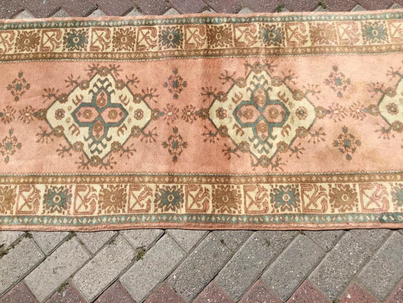 Hand Knotted Anatolian Area Rug 293cm x 83cm