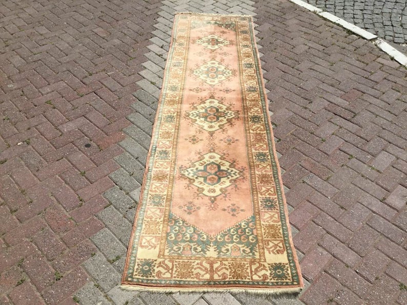 Hand Knotted Anatolian Area Rug 293cm x 83cm