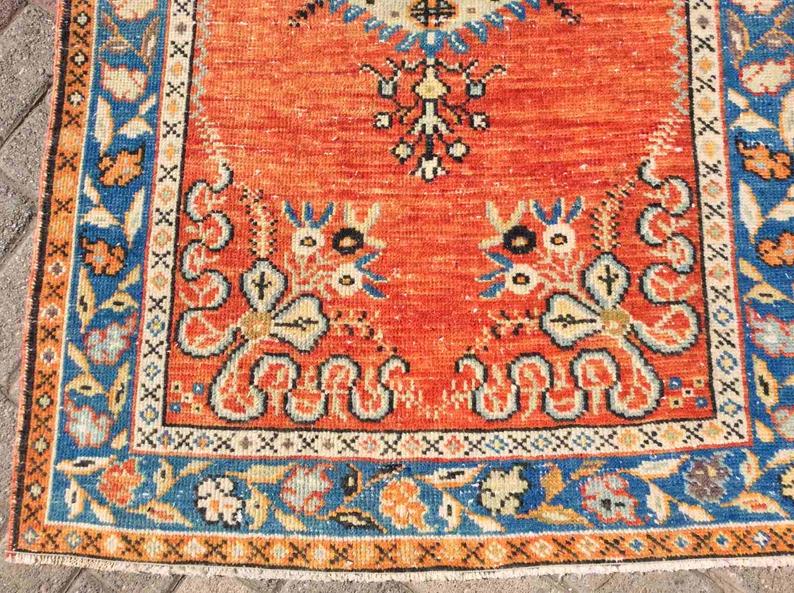 Hand Knotted Anatolian Area Rug 390cm x 98cm 1940s