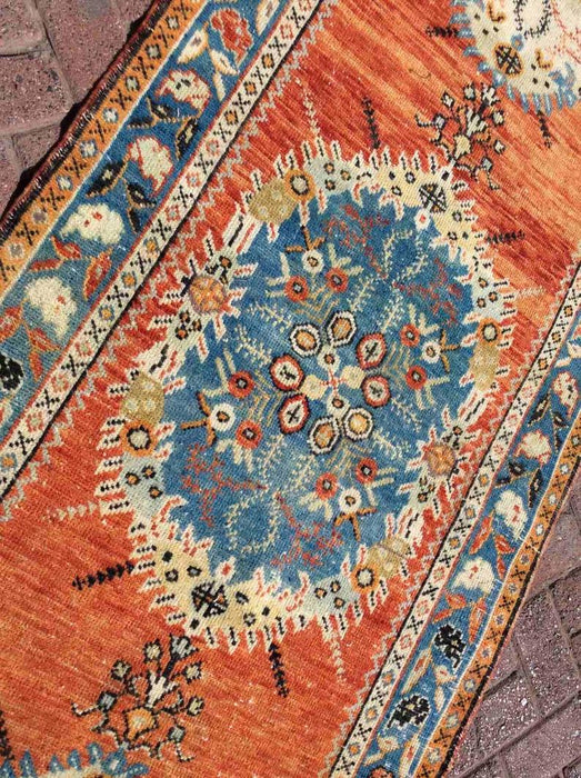 Hand Knotted Anatolian Area Rug 390cm x 98cm 1940s