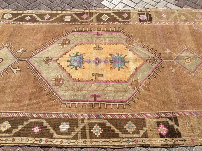 Hand Knotted Anatolian Area Rug 423cm x 168cm 1940s