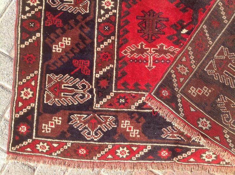 Hand Knotted Anatolian Tribal Area Rug 190cm x 129cm