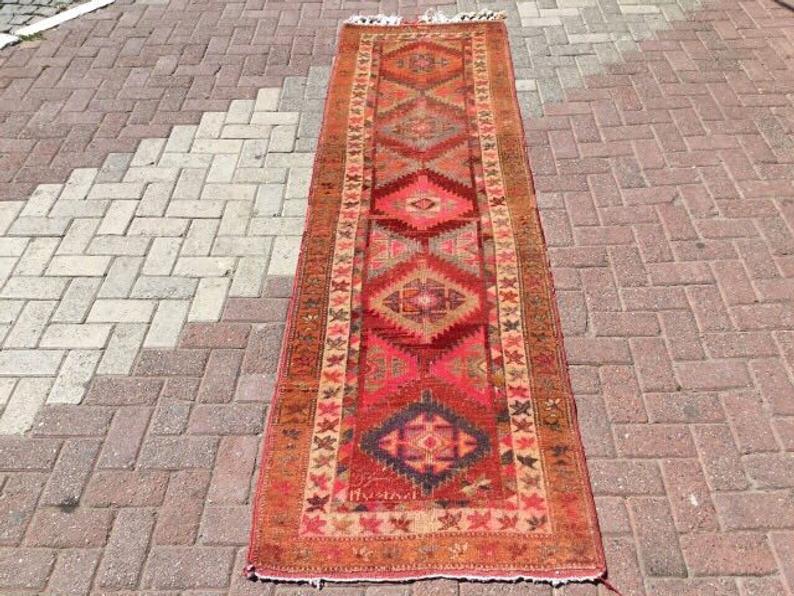 Hand Knotted Anatolian Tribal Area Rug 284cm x 81cm
