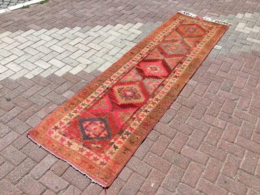 Hand Knotted Anatolian Tribal Area Rug 284cm x 81cm