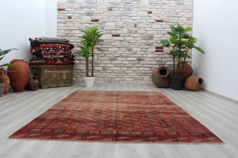 Hand Knotted Antique Buhara Rug 293cm x 198cm