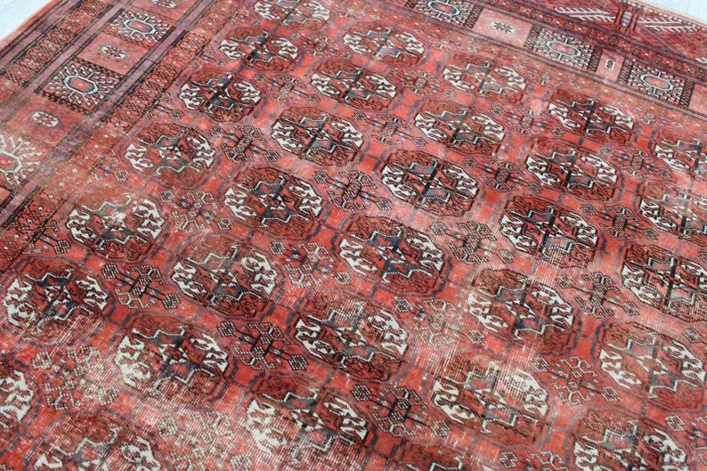 Hand Knotted Antique Buhara Rug 293cm x 198cm