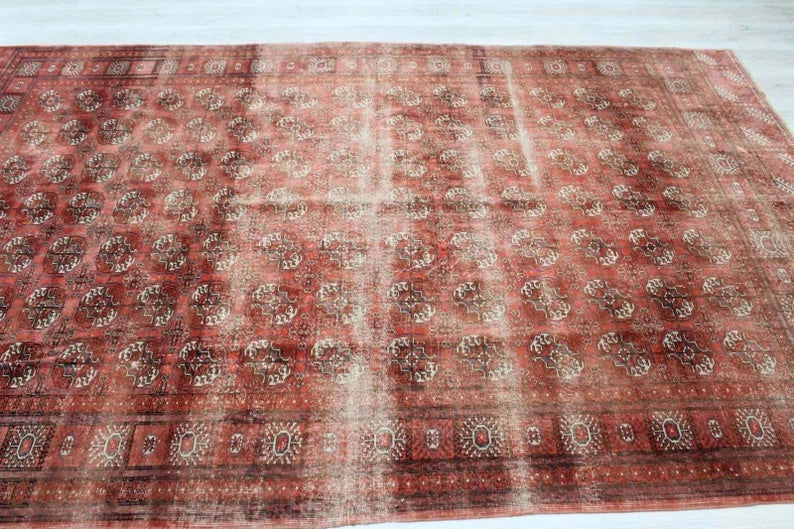 Hand Knotted Antique Buhara Rug 293cm x 198cm