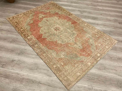 Hand Knotted Area Rug 182cm x 121cm Vintage Anatolian Design